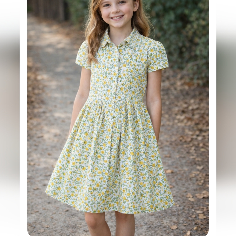 Crewcuts Girl's Floral Cotton Dress Size 10